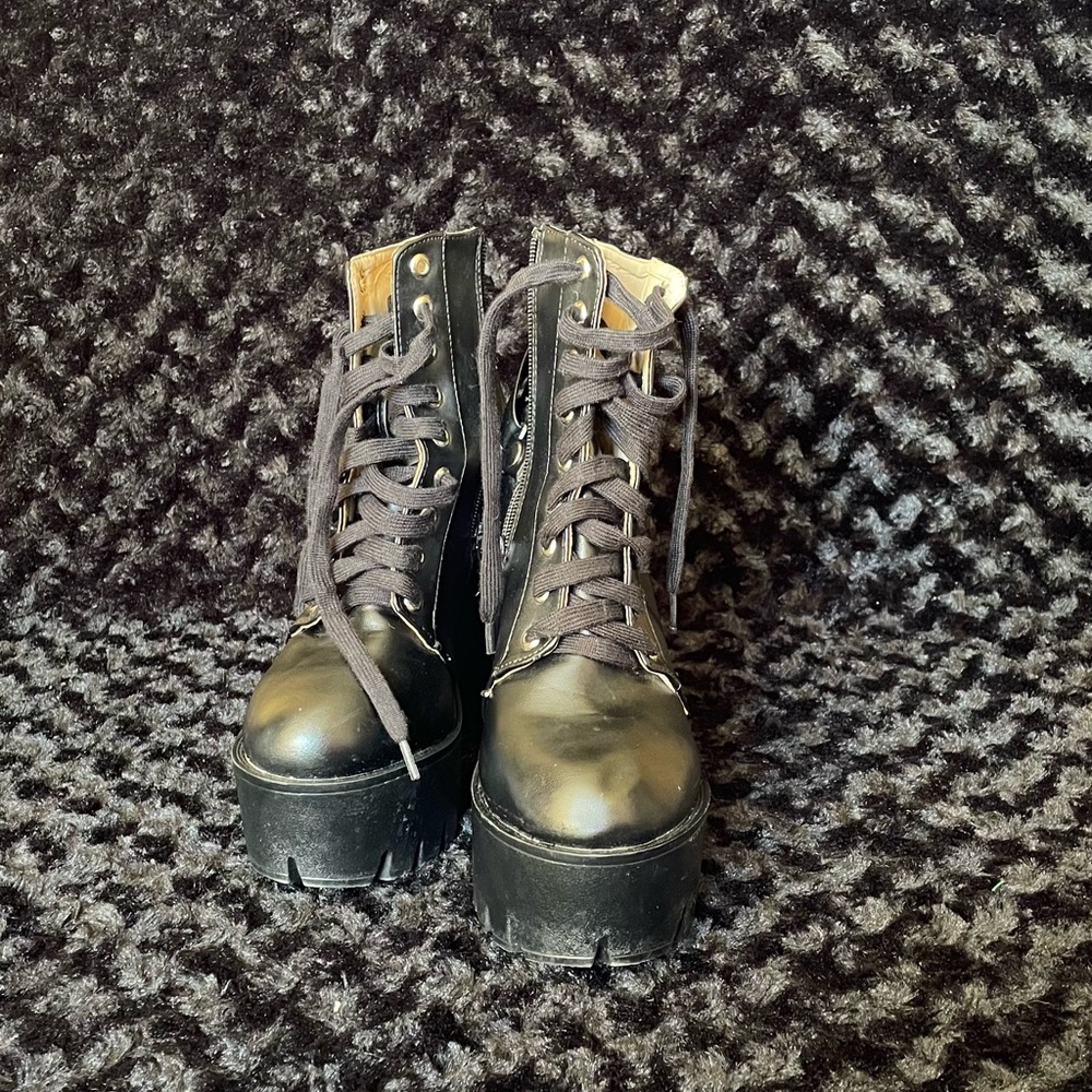 Black Platform/Heel Boot - image 5